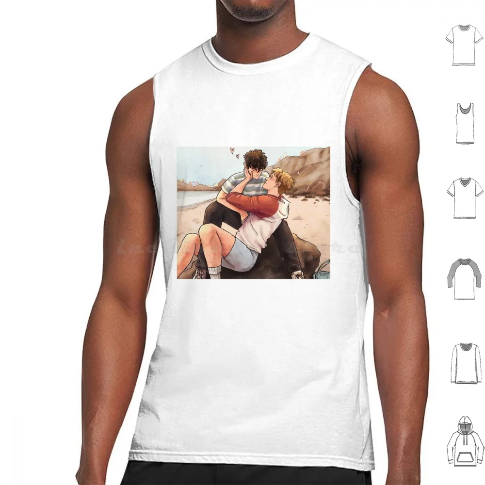 

Майка для пляжа с принтом, из хлопка