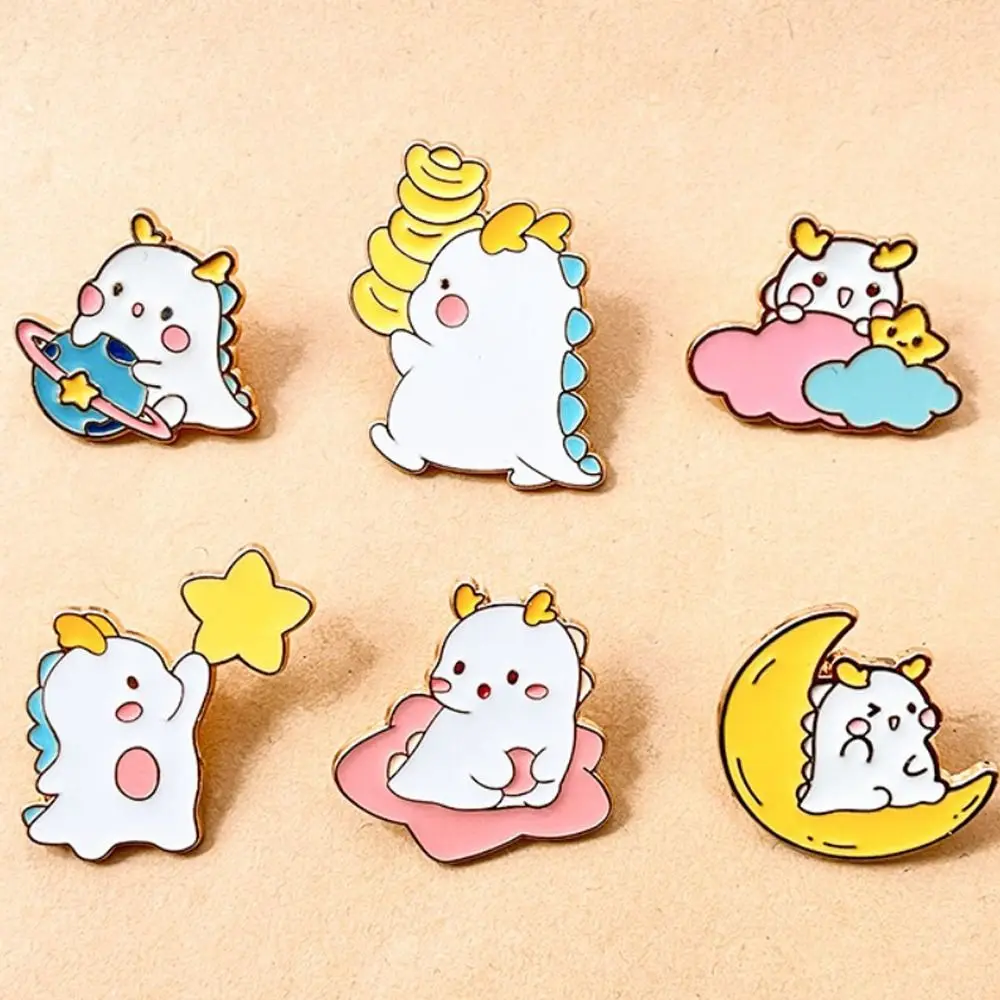 

Chinese Style Dragon Pin Lovely Dragon Year Brooch Originality Cartoon Shirt Pin New Year Gift