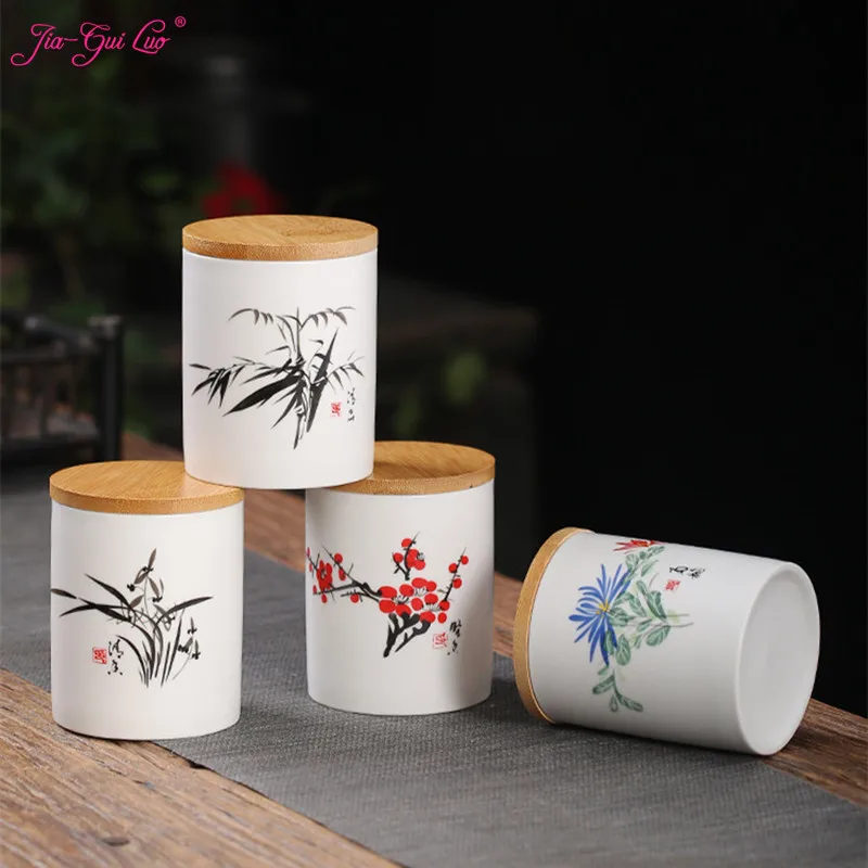 

JIA GUI LUO-Ceramic Tea Caddies, Tea Tins, Storage Box, Organizer, Coffee Storage, D018