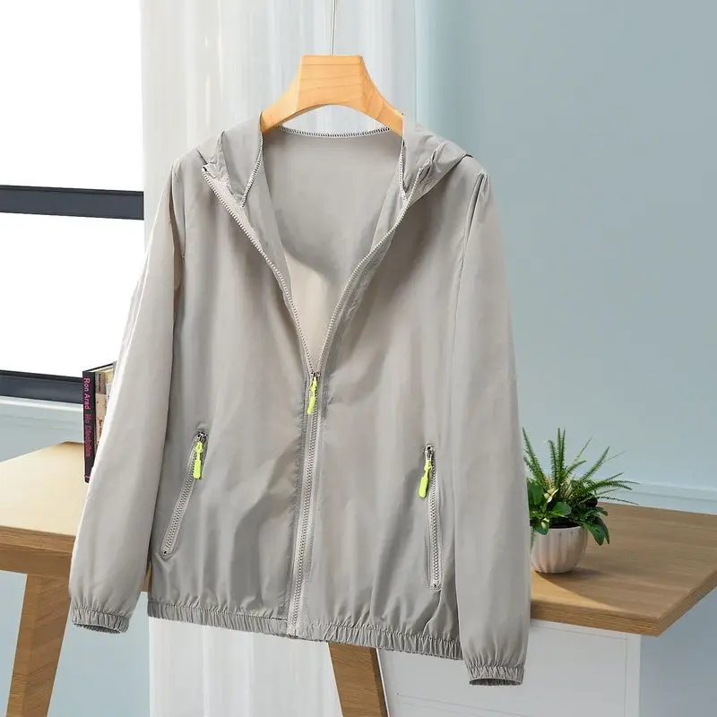 

Sunscreen Women's Jacket Ice Silk Breathable Sun Protection Suit 2023 Summer New Outdoor Loose Fitting Casual Coat for Women