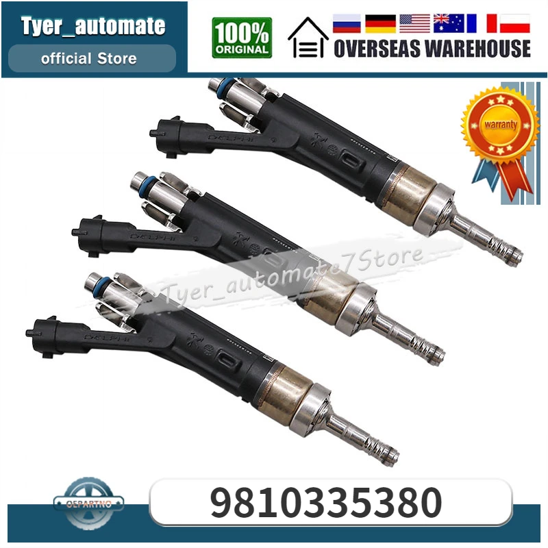 

9810335380 3pcs Fuel Injectors For Citroen C3 C4 DS3 DS4 DS Peugeot 2008 3008 5008 1.2 THP