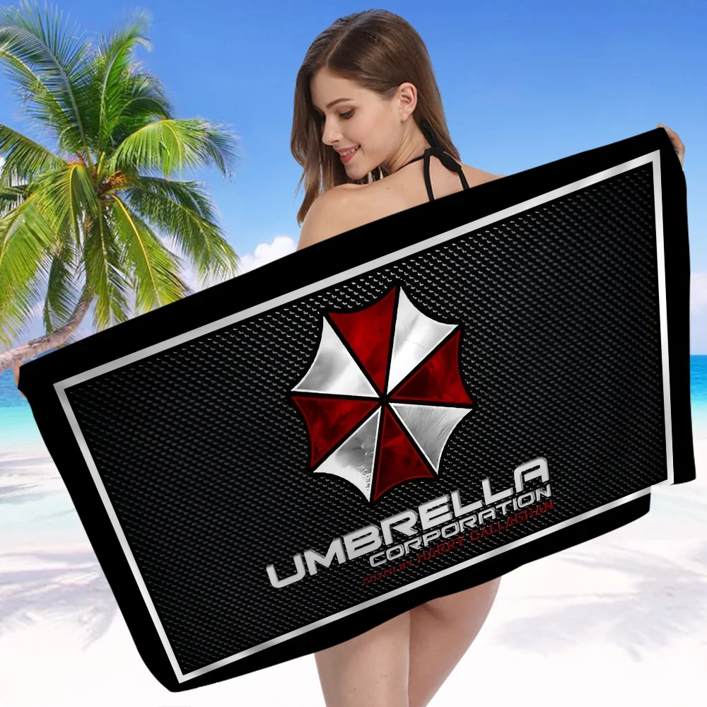 Horror Movie Umbrella Corporation Microfiber Blanket Quick Drying Oversized Printing Super Absorbent Pool Towel Blanket 5