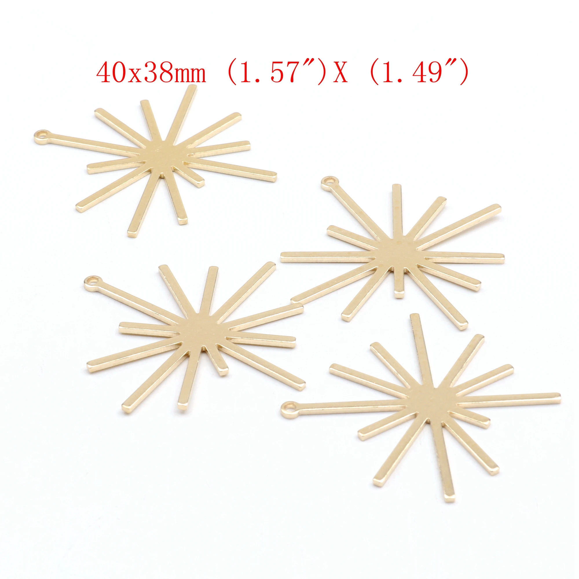 Roh gehämmerte Messing-Charms, Geometrie-Stecker, Zubehör für DIY-Ohrringe, Halskette, Armband, DIY-Herstellung, Schmuckzubehör – Detail 4