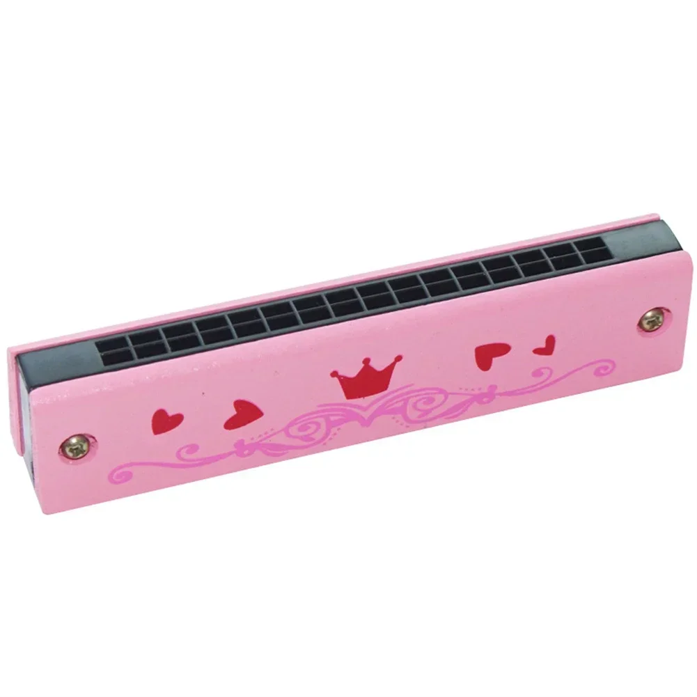16 Holes Wooden Harmonica Mouth Organ Kids Music Instrument Educational Toy Gift Pink Red Yellow Green Frog Educational Toys