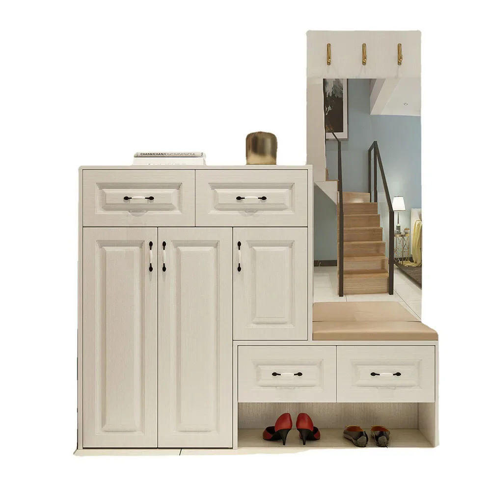 

Living Room Furniture Household Shoe Cabinet Doorway Multi Function With Mirror Provincial Space Simplicity