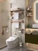 bathroom holder set，bathroom shelves set， shower organizer shelf，wood wall bath shelf，Hair dryer holder， Corner Shelf Washroom 1
