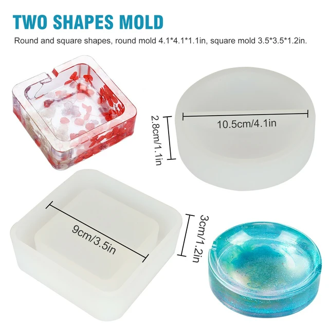 Silicone Ashtray Mold Resin Jewelery Making Mould Casting Epoxy DIY Craft  Tool