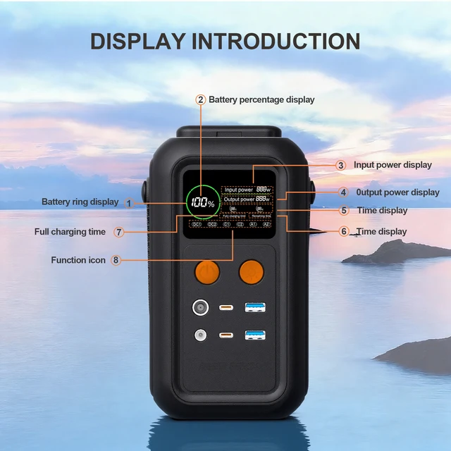 CTOLITY AXP200 200W 192Wh Station d'alimentation portable 60000mAh Générateur solaire Batterie LiFePO4 1