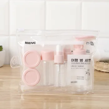 8/11Pcs Portable Travel Dispensing Bottle Set Refillable Perfume Bottle Spray Lotion Shampoo Refill Cosmetic Liquid Container