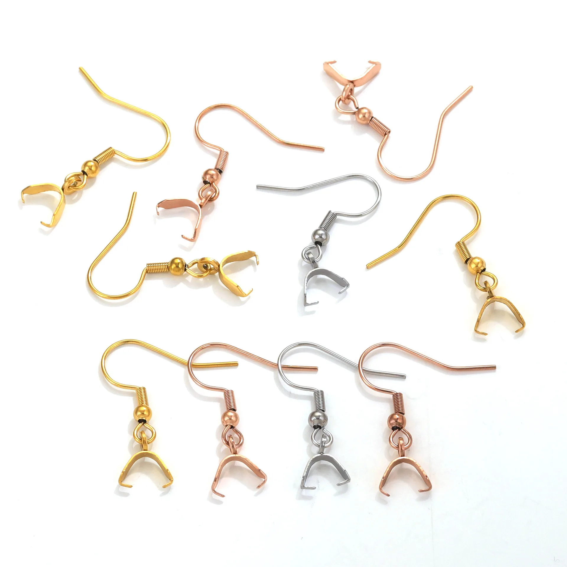 Titanium Steel Pendant Earrings Lug Clamp DIY Jewelry Handmade Accessories Wholesale 5