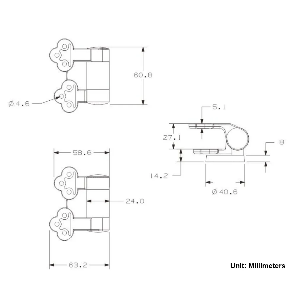 Zinc Alloy Toilet Seat Hinge Flush Toilet Cover Mounting Connector Lid Hinge Mounting Fittings Replacement Parts