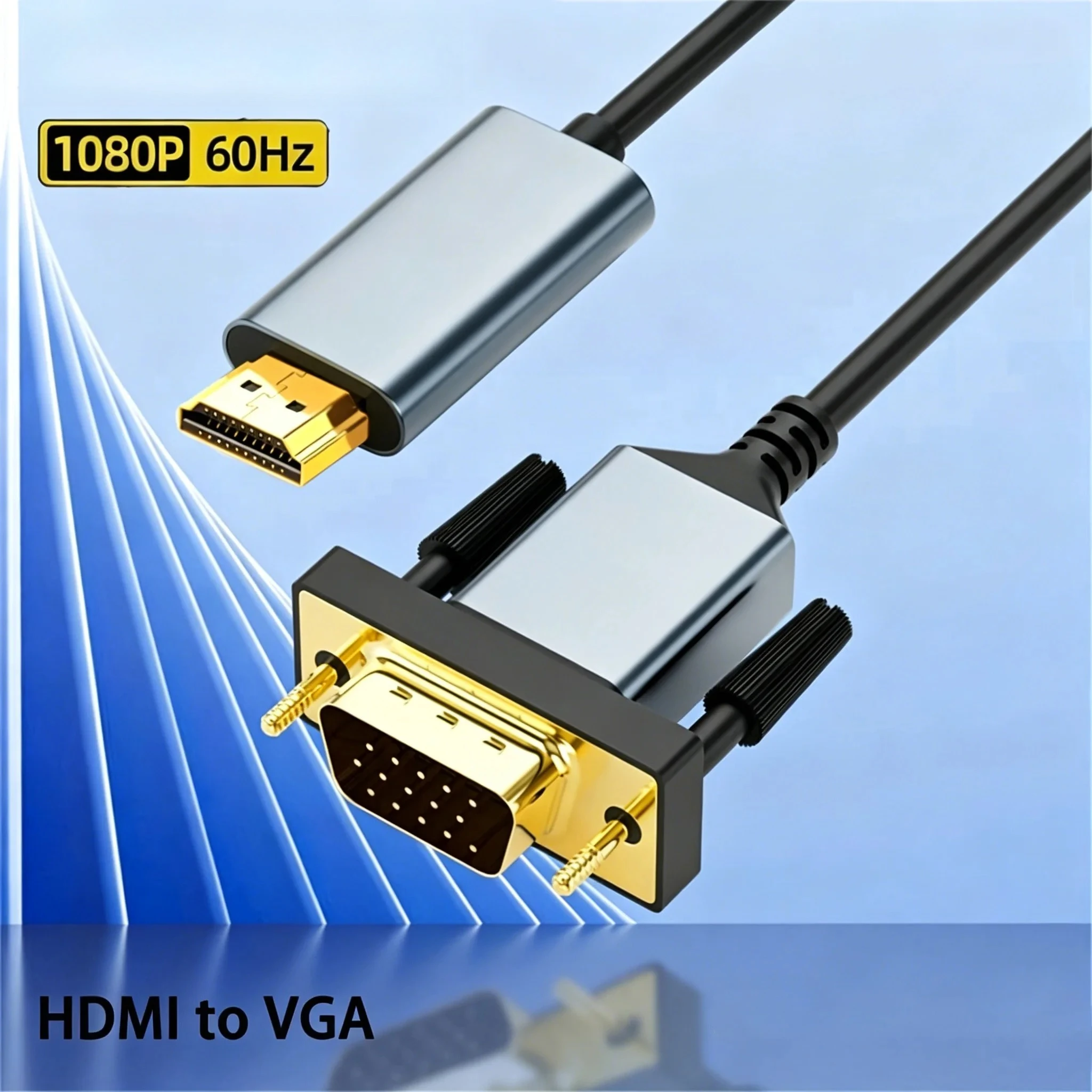 HDMI 호환 VGA 어댑터 연결 라인 1080P PC 노트북 PS4 PS5 Xbox 스위치 TV 박스 긴 비디오 코드 변환기