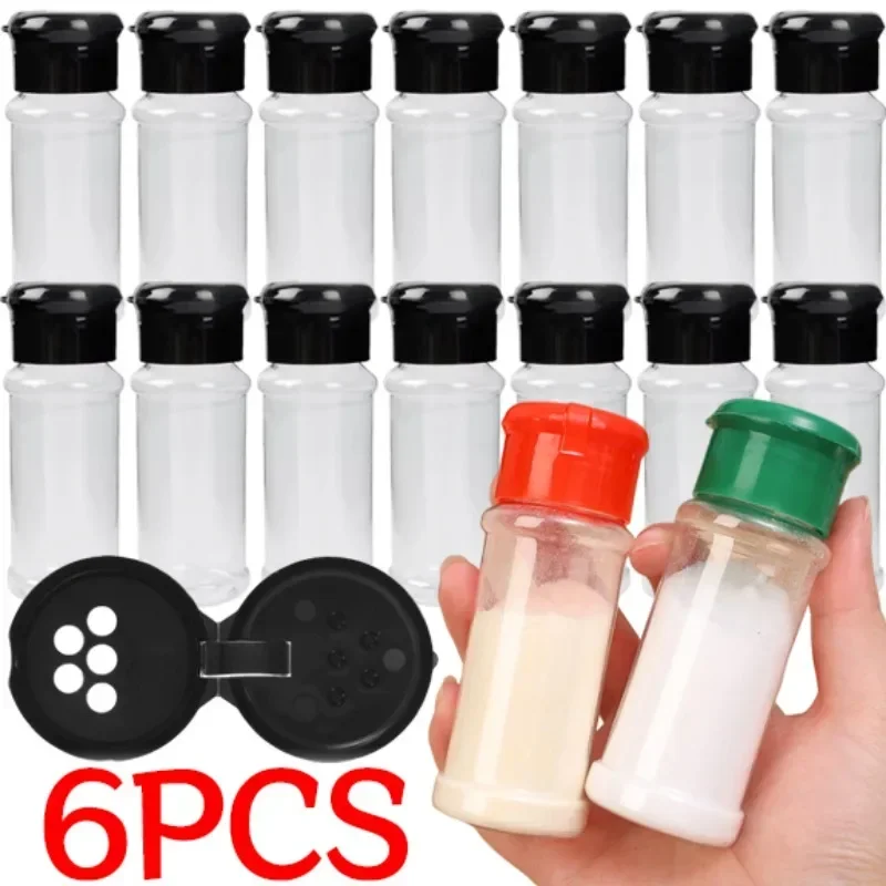 Transparent Seasoning Bottles Salt Pepper Shaker Jars Spices Condiment Storage Boxes Powder Storage Container Kitchen Tools