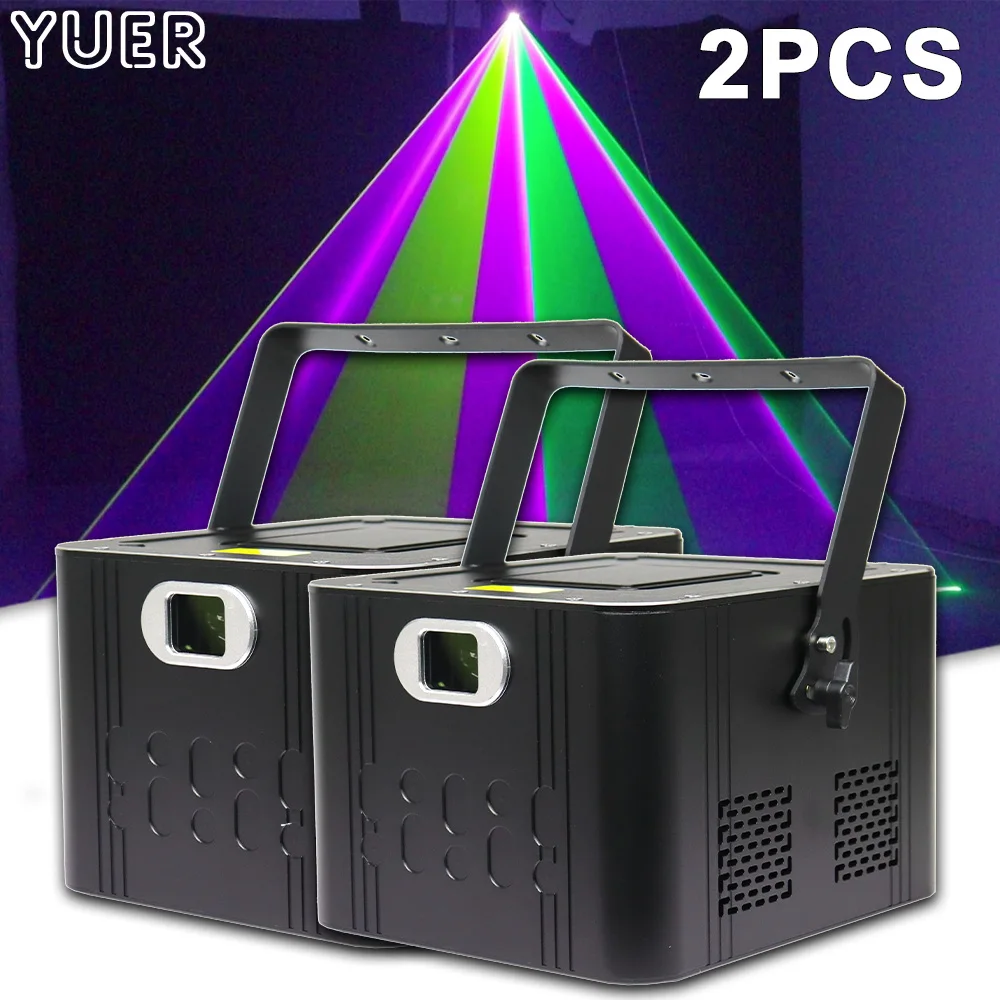 

2PCS Full Color 15W ILDA 30KPPS Laser Scanning Projector Beam Laser Show Party DJ Bar Club Disco Lighting Stage Christmas Lamp