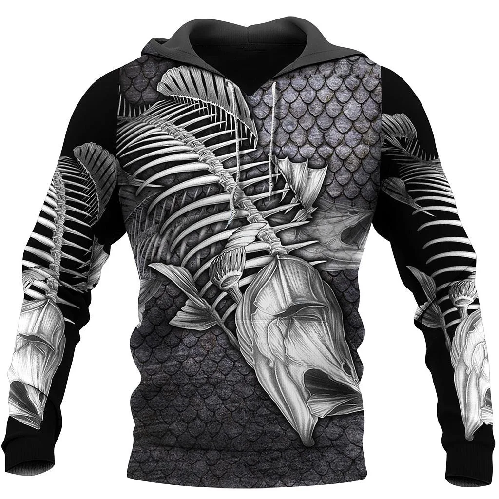 Nueva sudadera con capucha estampada en 3D con diseño de pesca de lucio en aguas profundas para hombres y mujeres, sudadera de moda de gran tamaño para entusiastas de la caza de peces