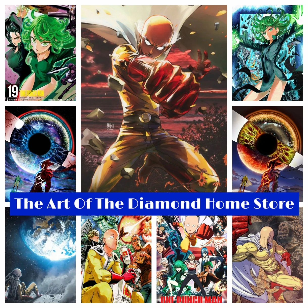 

One-Punch Man 5D AB Diamond Painting Mosaic Japanese Anime Spout Saitama Cross Stitch Embroidery Handmade Craft Home Decor Gift