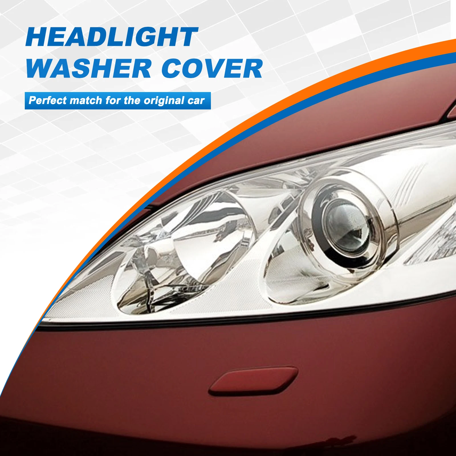 1 Pair Front Bumper Headlight Washer Caps Nozzle Primed Cover Cap For BMW 3 Seri