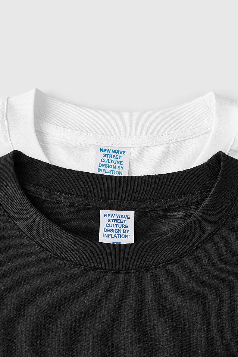 INFLATION Glow-in-the-Dark Doberman Print T-Shirt American Streetwear Loose Fit 100% Cotton Short Sleeve for Men