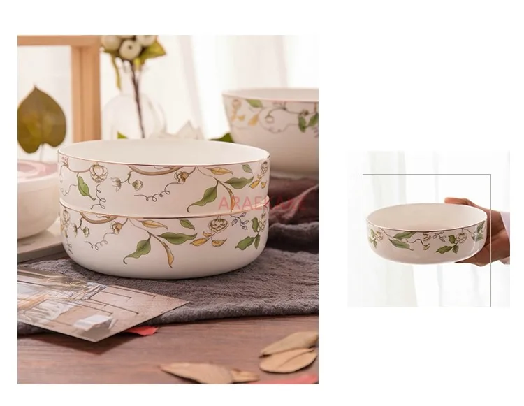 1000ml/1300ml Steamed egg bowls, household deep plate microwave tableware, salad bowls, plates