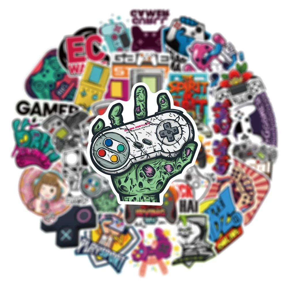 50pcs Cool Vintage Video Game Stickers Decal Skateboard Laptop Phone Bike Car Funny Waterproof Sticker Kids Classic Toys - 5