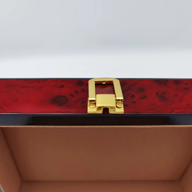 Luxury Watch Box Storage Case Wooden with Lock Portable Saves Watch Organizer Shockproof Travel Case Safe Box Gift Packing