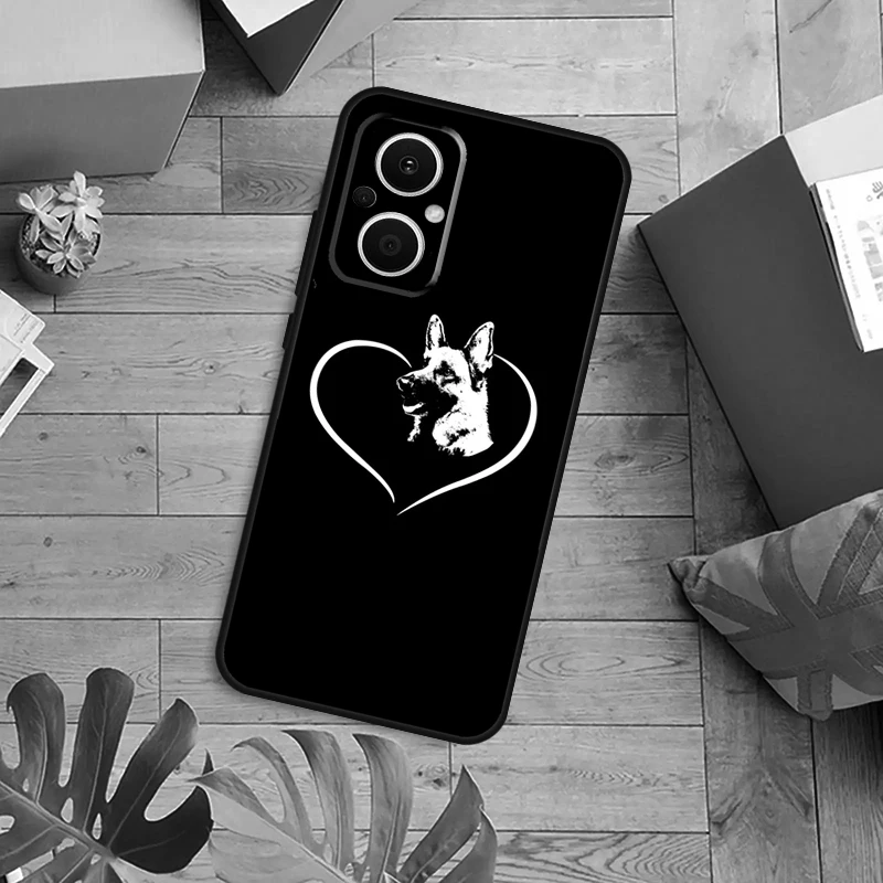 Cartoon German Shepherd Dog Design Phone Case