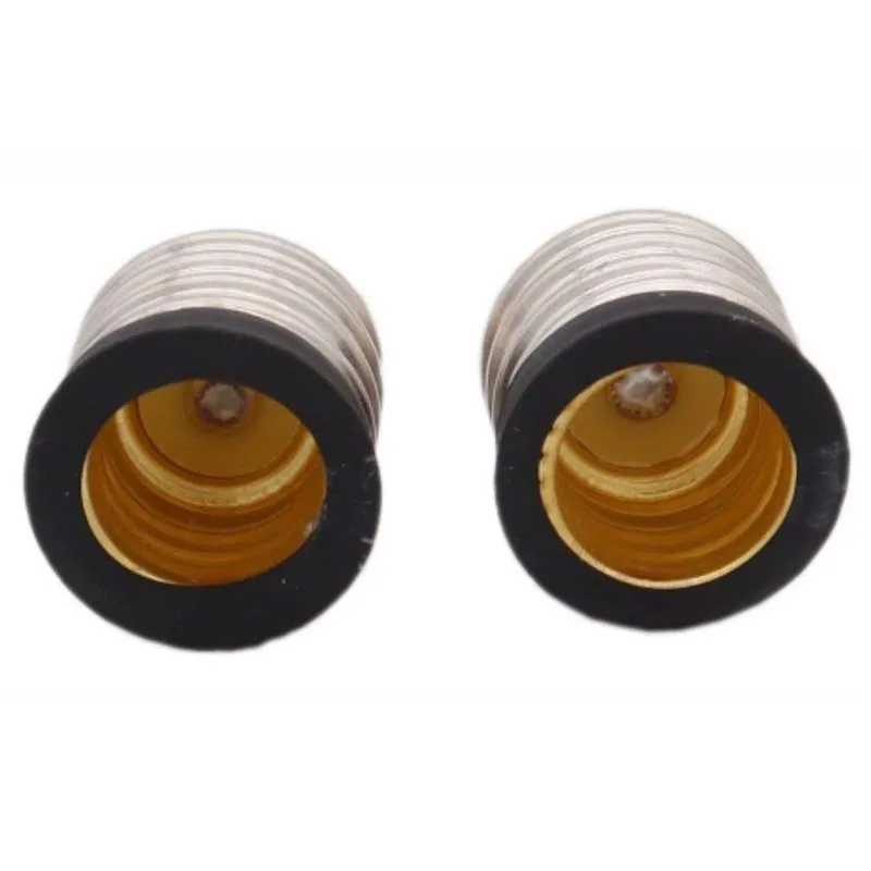 Aexit E12 To E17 Bulb Socket Adapter - 5 Pack, Black Metal Extender For LED/CFL Lights
