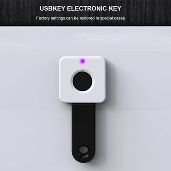 Biometric Fingerprint Lock RGB Indicator Light Hidden Drawer Electronic Lock Battery Powered Fast Unlocking for Drawer Wardrobe 1
