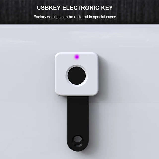 Biometric Fingerprint Lock RGB Indicator Light Hidden Drawer Electronic Lock Battery Powered Fast Unlocking for Drawer Wardrobe 1