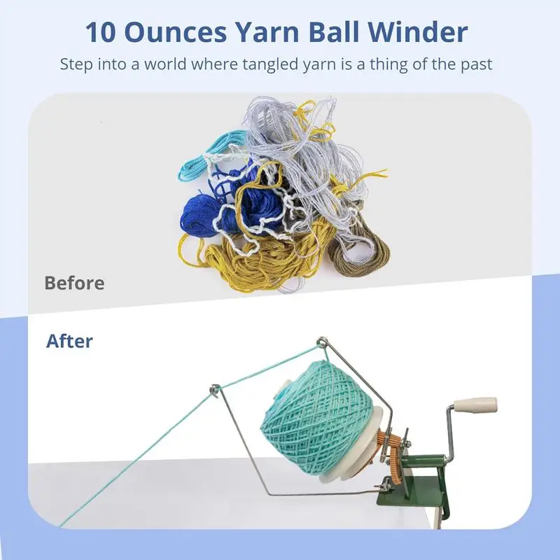 Metal Hand Operated Yarn Winder for Crocheting - High Performance