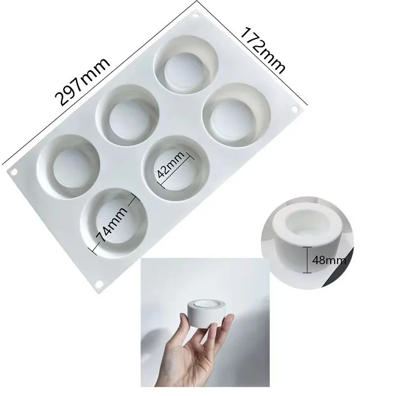 Round Candle Jar Silicone Mold DIY Concrete Aromatherapy Candle Storage Box Cement Plaster Resin Mold Home Decoration Artifact silicone mold silicone candle mold aromatherapy candle mold silicone candle molds candle mold