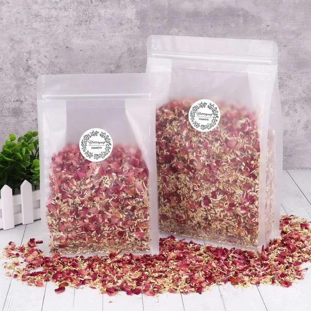 10pcs/1L Natural Wedding Confetti Dried Flower Rose Petals Bridal Shower  Birthday Party Decoration DIY Valentine'S Day Gift