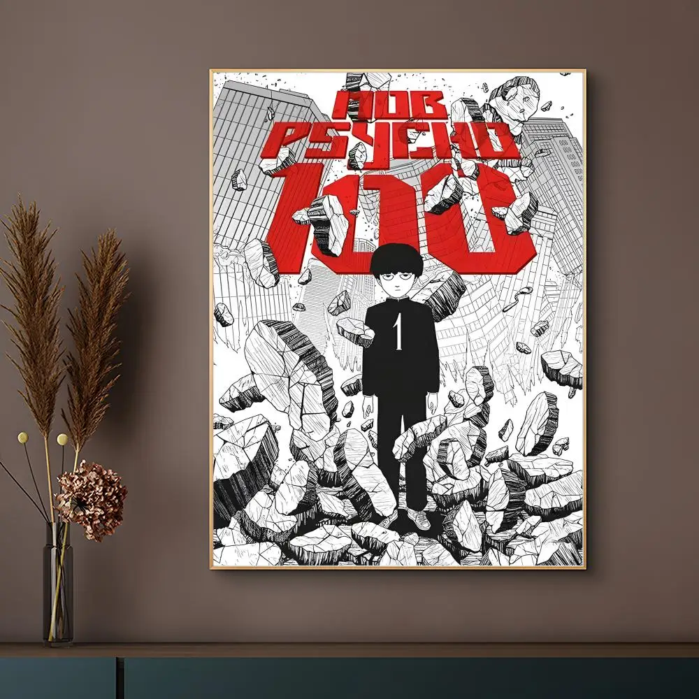 Beliebter Anime M-MobS P-PsychoS 100 Poster HD wasserdichte selbstklebende Wandkunst – Verwendung in mehreren Szenen, Top-Geschenk-Pick – Detail 13
