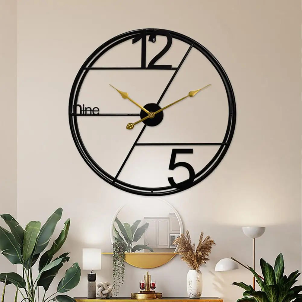 

Настенные часы в стиле ретро, винтажные бесшумные промышленные металлические, для дома, гостиной, кухни, офиса, школы, 24 дюйма