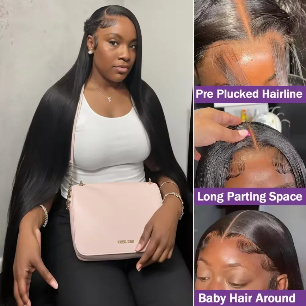 Echthaar-Perücke Mit Lace Front – Vorgezupft, Brasilianisches Haar, Nass Gewellt, Klebefrei Für Natürlichen Look