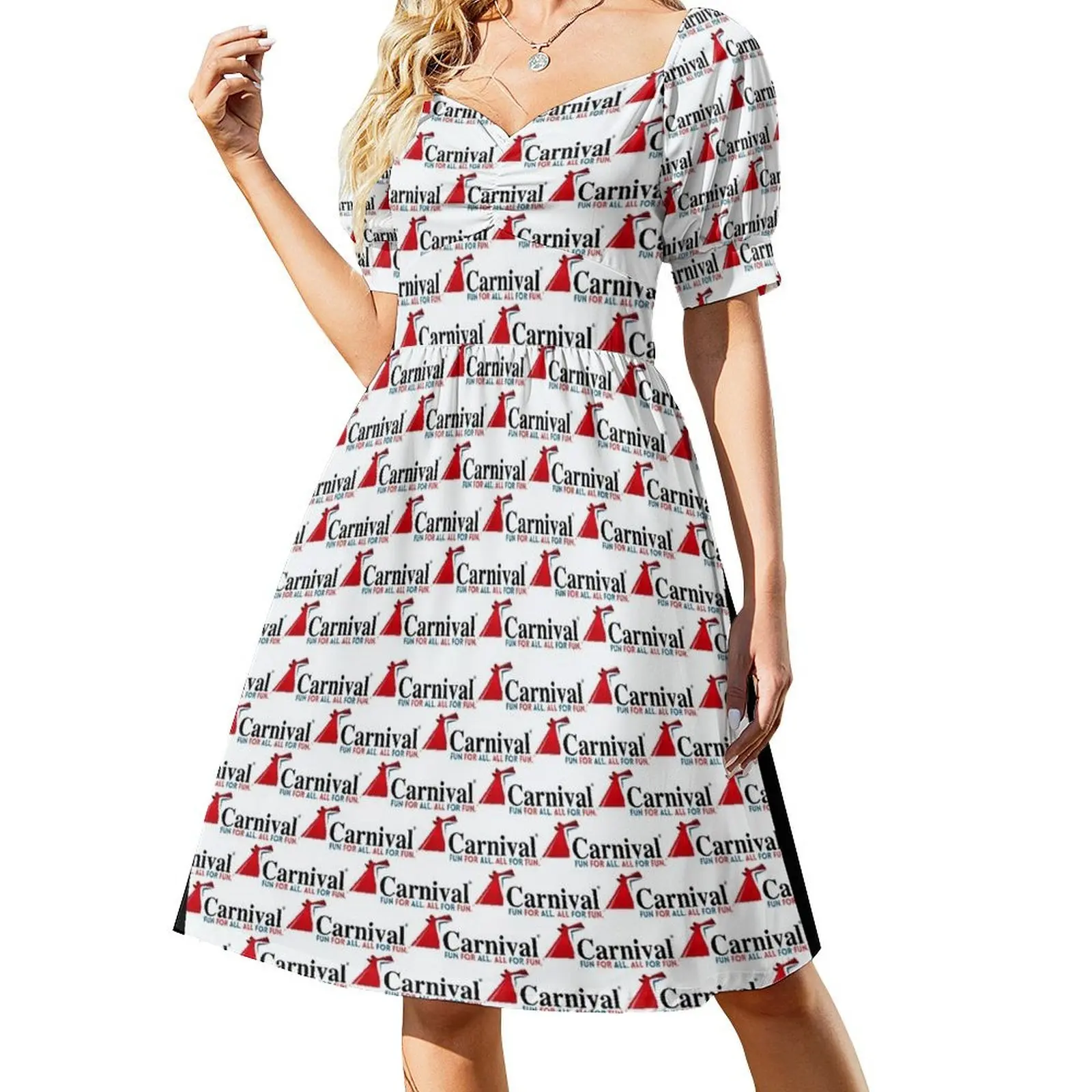 thumbnail image 1 of Diversión para todos. Todos para divertirse. Vestido de carnaval de manga corta, elegante conjunto para mujer, vestido de noche, vestido bonito para mujer, vestidos de baile., 1 of 8