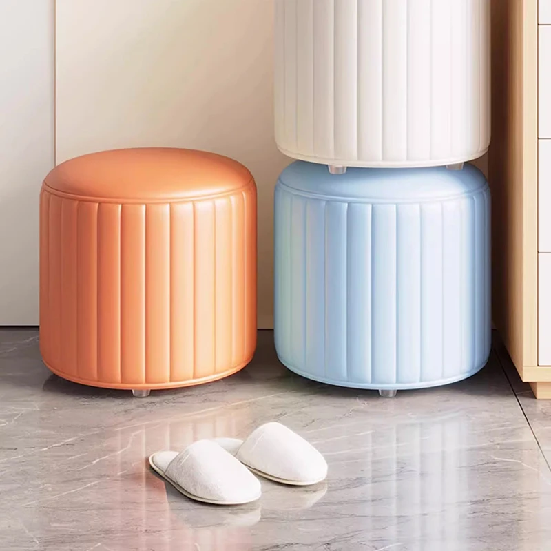 indoor-round-foot-stool-small-reception-korean-portable-children-vintage-bedroom-foot-stool-makeup-banquette-orange-furniture