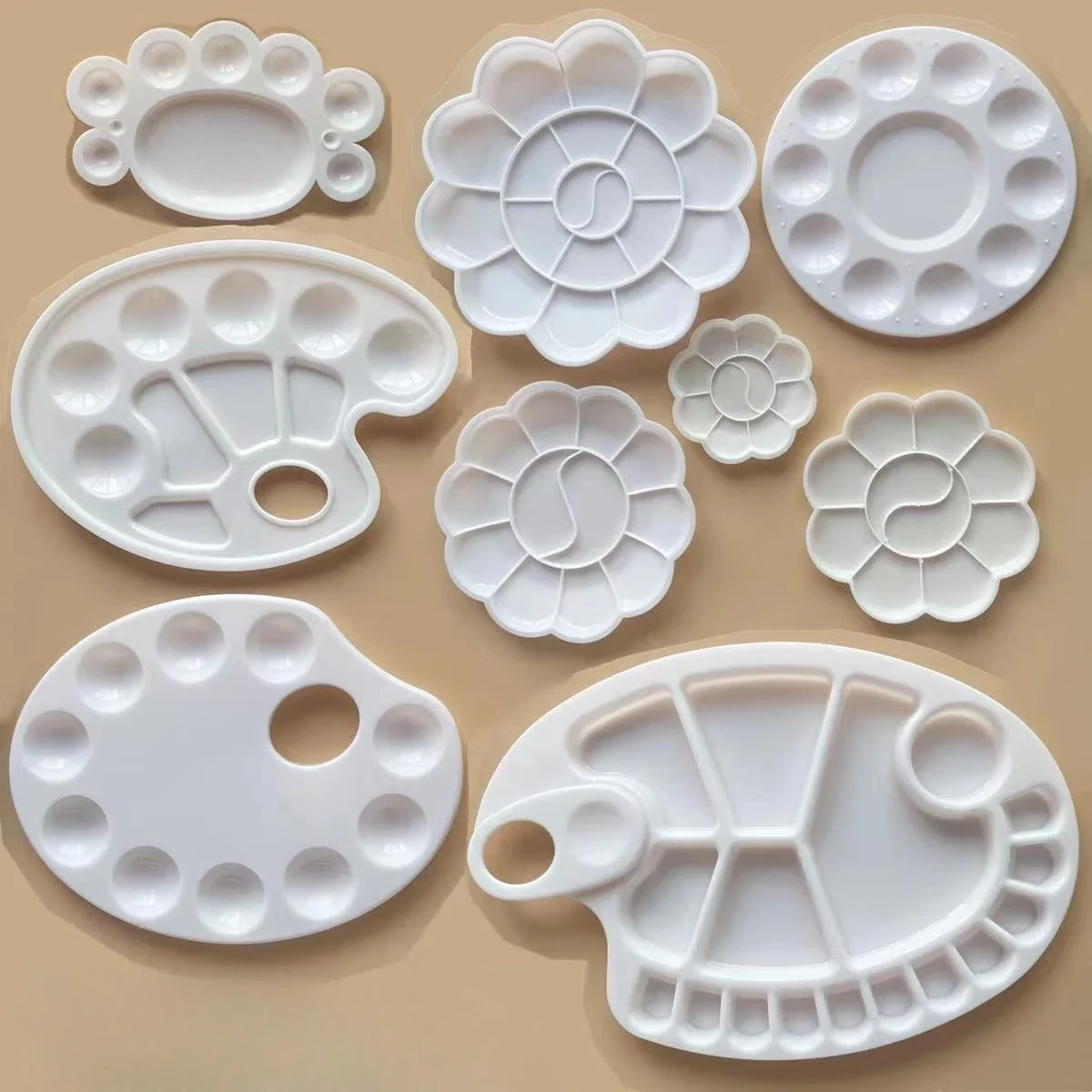 Children's Gift Pigment Tray Alternatives Paint Supply Round Palette Art Paint Tray Plastic Palette Watercolor