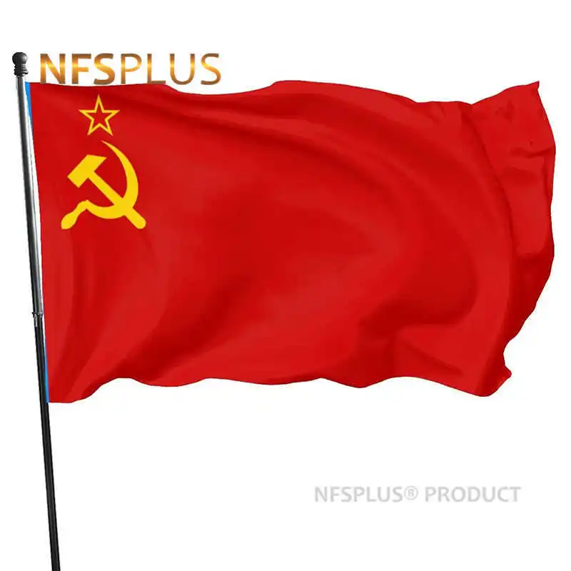 

Russian Flag USSR CCCP Russia 90x150cm Polyester Hammer and Sickle Printed Union of Soviet Socialist Republics Flags and Banners