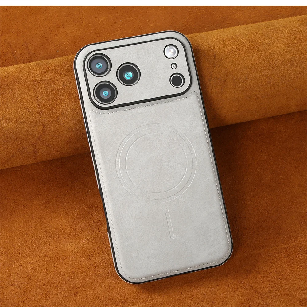 Premium Magnetic Leather Case with Wireless Shockproof MagSafe Cover