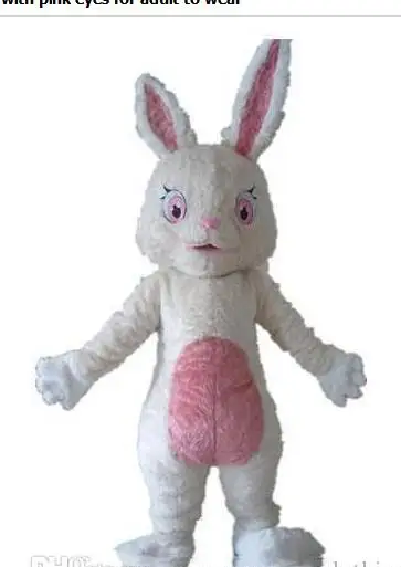 New Adult Halloween Christmas White Bunny Mascotte Fancy Cartoon Mascot Costume Peluche Fancy Dress Mascot Costume