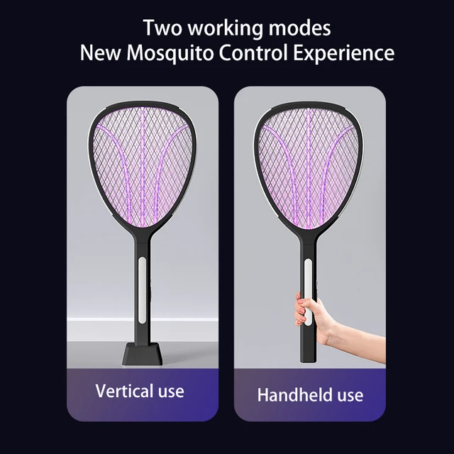 고휘도 LED 조명과 가변 주파수 광파로 모기를 효과적으로 사냥하고 안전한 사용감을 제공하는 전기 모기 스와터
