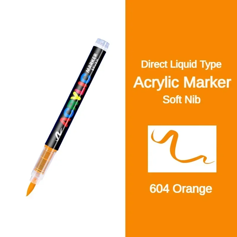 Vibrant 16-Color Acrylic Paint Brush Pens for Creative DIY Art Projects