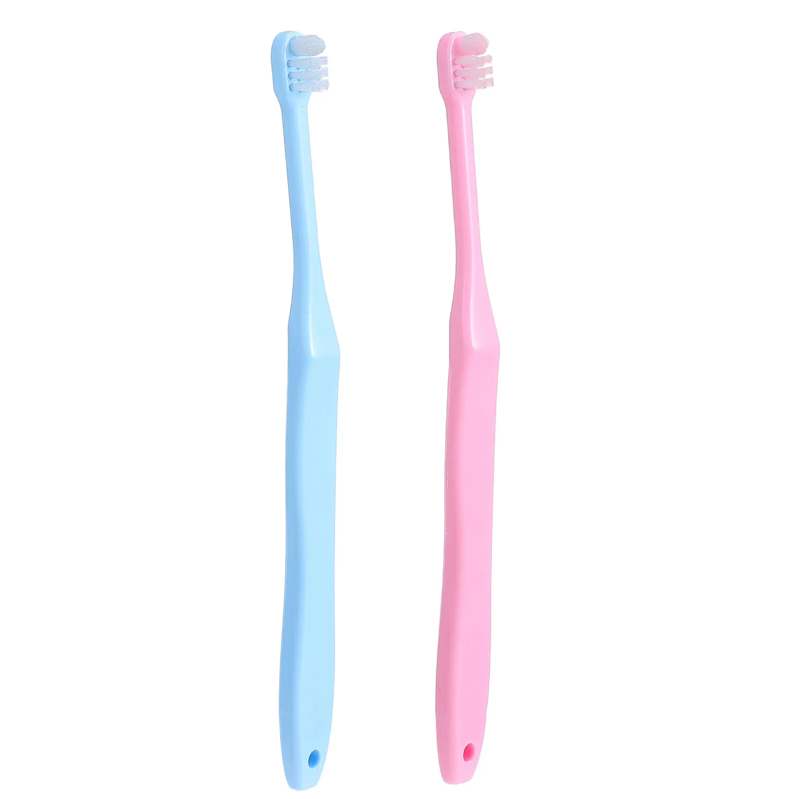 2Pcs Interspace Tuft 칫솔 일상 사용을 위한 견고한 그립 핸들이 있는 소형 치간 브러쉬 여행 친화적인 안전한 청소