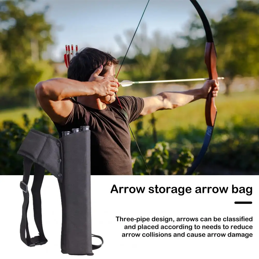 Oxford Cloth Arrow Holder Durable Oxford Cloth Quiver with Adjustable Three-tube Design for Archery Bag Sports for Easy