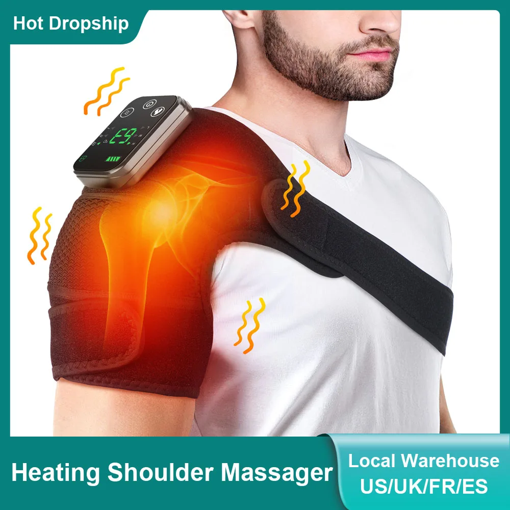 Dropship Electric Shoulder Massager Heating Pad Vibration Massage