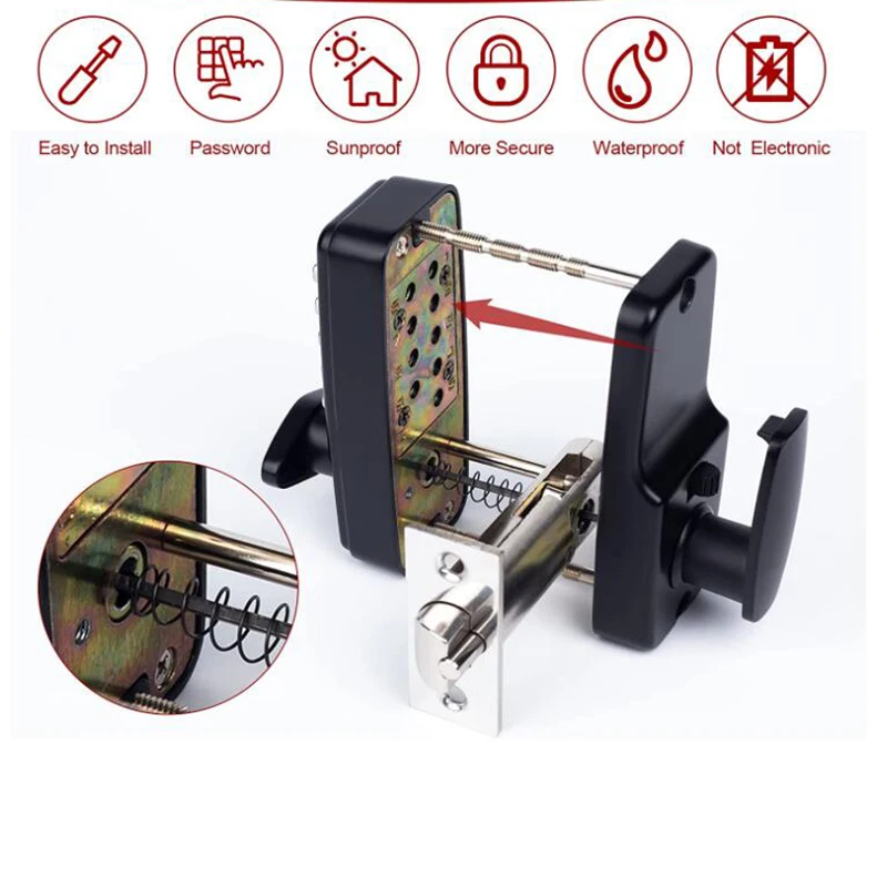 Smart Door Lock Smart Lock Smart Lock keyless Entry Door Lock Waterproof Deadbolt Latch Passage Mode Wood Door Anit-Theft