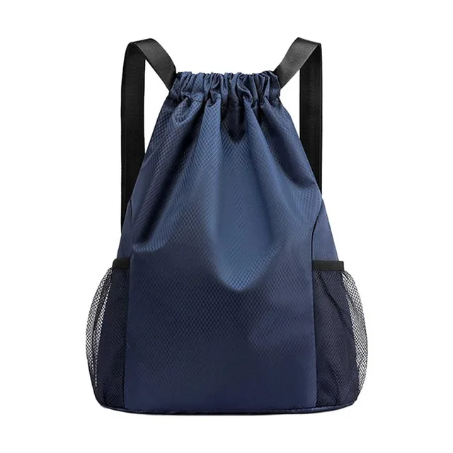 QEEQPF 2 Sacs à Dos Avec Sacs De Sport à Cordon, Un Bleu Et Un Noir.Sac De Voyage, Sac De Sport, Adapté Aux Déplacements Quotidiens, Léger Et Respirant