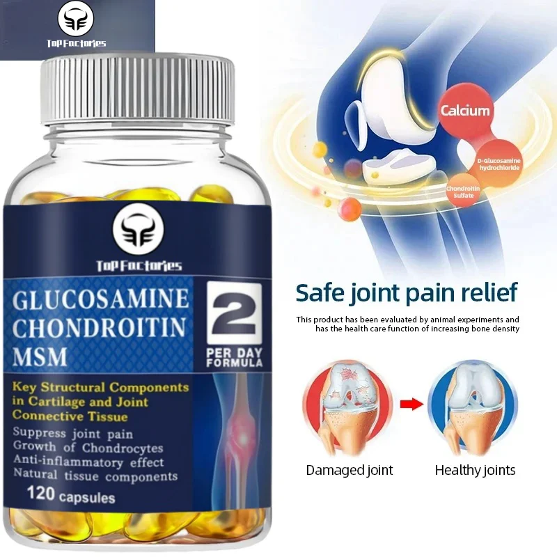 Glucosamine Chondroitin MSM 120 Capsules for Joint and Knee Health Immune System Non GMO Gluten Free Glucosamine Chondroitin Supplement