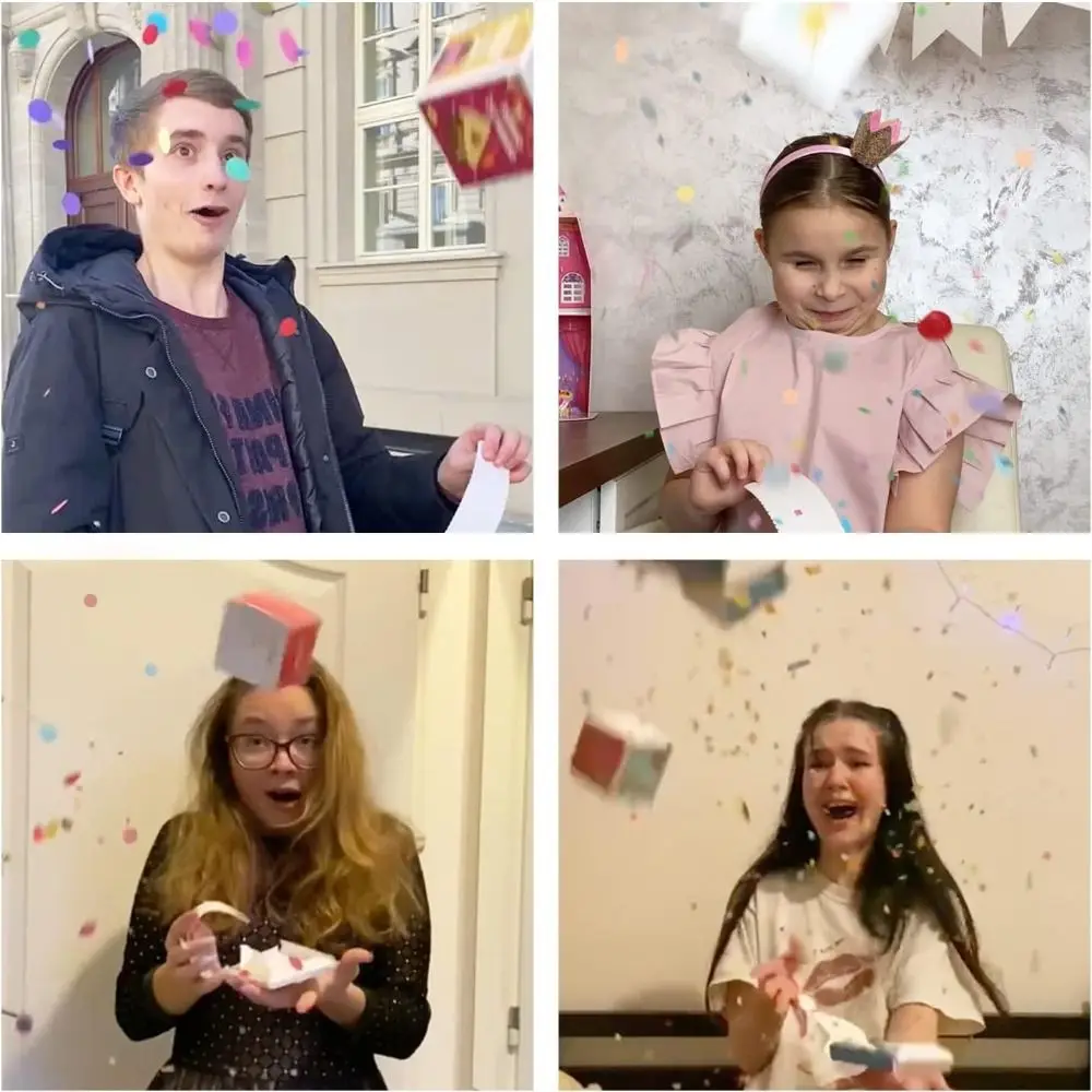 Jubiläum Exploding Confetti Überraschungskarte Partydekorationen Karten Überraschungsgeschenkbox Überraschungs-Sprungbox Pop-Up-Explosion
